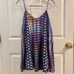 Entro Tie Dye Spaghetti Strap Dress